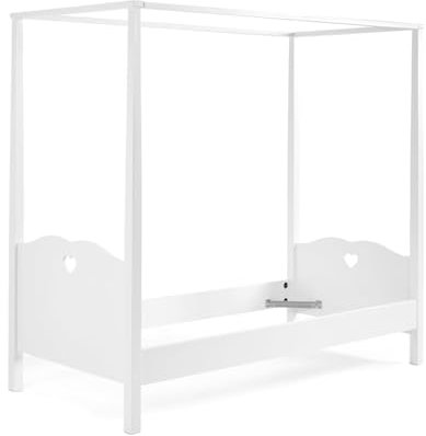 Vipack Bett, Kiefer, Weiß, 90 x 200 cm