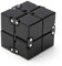 Excellentas Fidget Infinity Cube Unendlicher Würfel - Anti Stess Würfel - Stressspielzeug Geschicklichkeitsspiel für Jung und Alt, Erwachsen oder Kinder in Schwarz