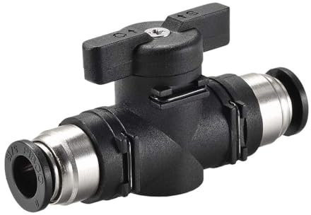 MiJunHD 8mm BUC Pneumatic Valve, 1 Piece Manual Switch Controller Push to Connect Shut Off Ball Valve for Air Flow Control