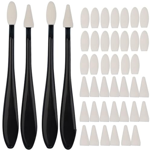 4 Stück Schwamm Radierstift, Zeichnung Papierwischer Set mit 40 Ersatz Schwammköpfen, Skizze Zeichenwerkzeuge, Spezielle Hochglanz Detail Radierstifte für Kunststudenten und Maler, Zeichnen Zubehör