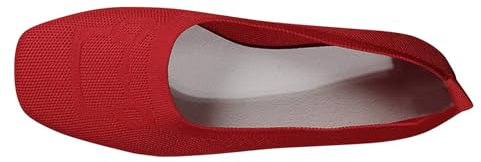 Women's Ballet Flats Clearance, Ladies Casual Square Toe Shoes Slip on Loafer Shoe Solid Color Pumps Ballerina Flats Summer Walking Shoes Footwear Comfortable Flat Mule Sandals Slides UK Size