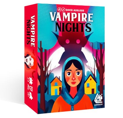 Ludolux Vampire Nights - für 2-4 Spieler - ab 10 Jahren - Brettspiel - Familienspiel - Gesellschaftsspiel - leichte Regeln, einfacher Einstieg, stundenlanger Spaß