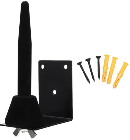 COLLBATH Support Mural et Améliorant la Stabilité en Fer Noir pour Clarinette et Flûte 3 Vis, Facile à Détacher Accessoire Musical Robuste pour Instruments à Vent