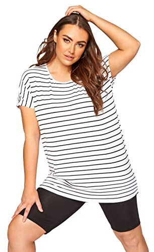 Yours for Good Curve Essential Cotton Stretch Cycling Shorts - Women's - Plus Size Curve Black