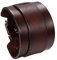 JewelryWe Schmuck Herren Lederarmband, Breit Leder Echtleder Armband Armreif Manschette Armband verstellbaren 6.5-8.5 Zoll Punk Biker Rock, braun