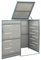 Keketa Mülltonnenbox für 1 Tonne Müllbox Mülltonne Mülltonnenverkleidung Mülltonne Müllcontainer Gerätebox Rostfrei Abschließbar Himmelblau 69x77,5x115 cm Edelstahl