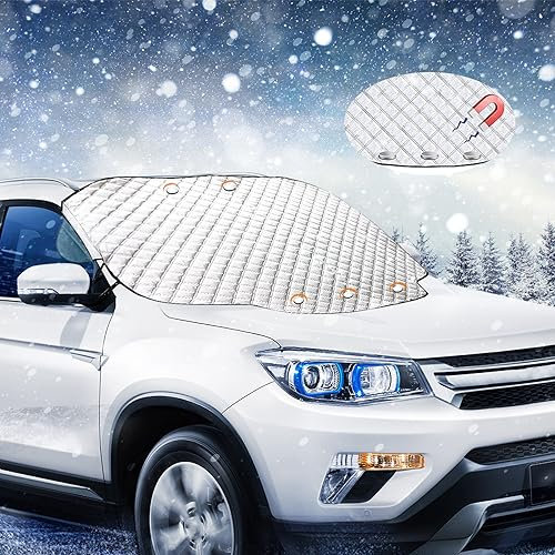 Frontscheibenabdeckung,Autoabdeckung winter autoscheibenabdeckung,Ultra-Dick Frontscheibenabdeckung Winter,Windschutzscheibenabdeckung,Auto Abdeckplane Winter Frontscheibe Abdeckung Gegen EIS,Frost