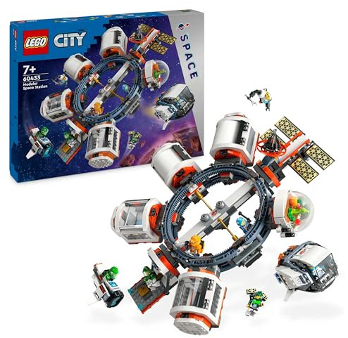 LEGO City Modular Space Station Toy for 7 Plus Year Old Boys, Girls & Kids, Science Exploration Playset with a Space Shuttle and 6 Astronaut Minifigures Birthday Gift for Lovers of Spaceships 60433