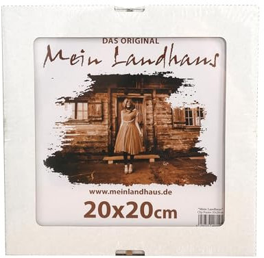 Mein Landhaus Cornice portafoto senza bordi | 40 x 40 cm | cornice a clip con vetro vero | supporto orizzontale/verticale