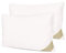 LuxBedCo Luxury Bamboo Pillow Pack of 2 - Luxury Soft Bed Pillow with 100% Bamboo Fibre Filling & Cotton Casing - Head & Neck Support - Cooling in the Summer, Warming in the Winter