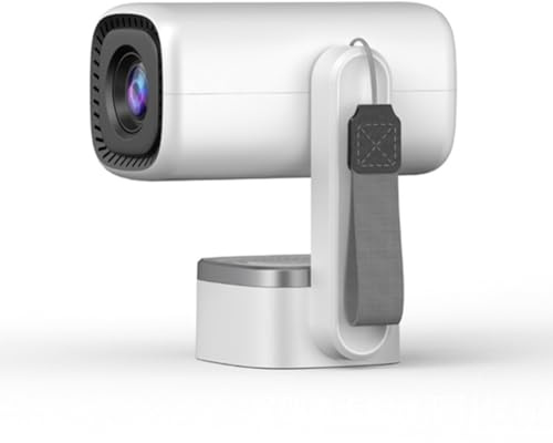 Harewtwy Miniproyector Portátil 4K con Altavoz Integrado, 1280 X 720P, WiFi 6, Bluetooth 5.0, Android, Enfoque Automático para Cine en Casa, Enchufe de la UE.