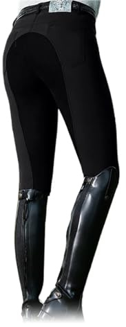 GIYXHU Ridbyxor Ridbyxor dam vardaglig stretch cykling leggings ryttare hästsport smala byxor, Svart, S