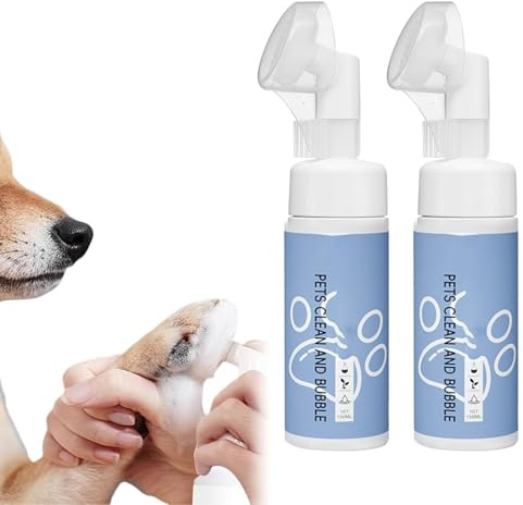 Limpiador de patas para perros y gatos, 150 mlx2pcs de espuma para patas de perro, limpiador de patass de perro, champ煤 para limpieza de pies, limpieza de pies, accesorios para el cuidado de perros