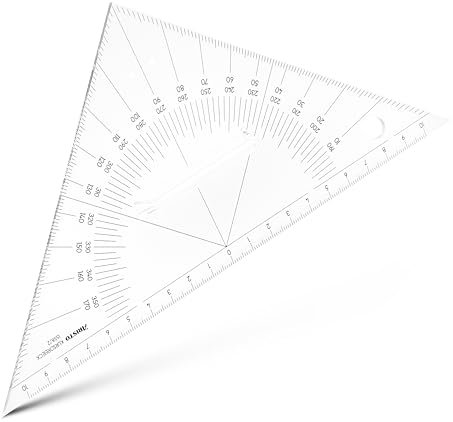 Aristo AR1556/2 - Transportador de ángulos triangular (con asa)