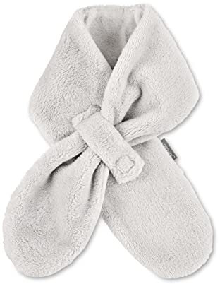 Sterntaler Schal aus Teddyflausch, gefüttert mit Baumwollfleece, mit Klettverschluss, zum Durchziehen - unisex Accessoires für Babys & Kleinkinder - warm, weich und bequem - hellgrau, Gr. 70cm