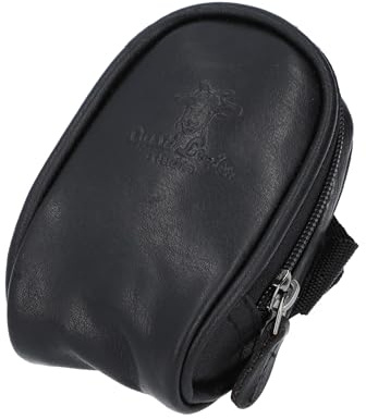 Gusti Borsa da sella in pelle - Udo B. Borsa a tubo con borsa da bicicletta impermeabile per attrezzi Borsa in pelle Pelle nera