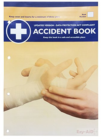 2pk - 40 Records HSE Compliant A4 Accident Book - Workplace Injury Record/Log (2X 40 Records per Accident Log Book)