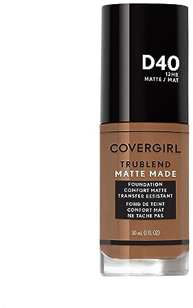 Covergirl Trublend Matte Made Liquid Foundation, D40 Deep Bronze, 1014 Ounce