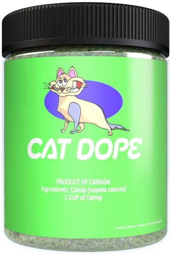 Cat Dope Catnip, 100% Natural Cat Nip Blend That Energizes and Excites Cats, Safe & Non-Addictive Catnip Treats Used For Cat Play, Cat Training, & New Catnip Toys