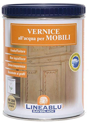 SAYERLACK Vernice all'Acqua per MOBILI Trasparente Lucida TURAPORI HM 3090