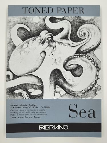 Fabriano - Blocco di carta mare, 8,25 x 11,75