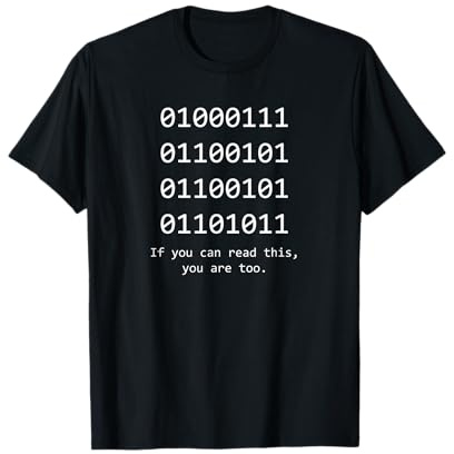 Programmatore di codice Binario del calcolatore, Regalo Geek dello sviluppatore Maglietta