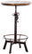 CLP Mesa Malita De Bar Industrial I Mesa Alta para Cocina De Madera I Mesa De Bar Redonda con Reposapiés, Color:Bronce