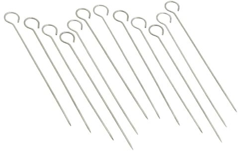 Regency Wraps Turkey Lacers, Stainless Steel, Multi-Use Skewers for Meat and Poultry Trussing, Shish-K-Bobs, Crafting, and More, 4.25, Pack of 12