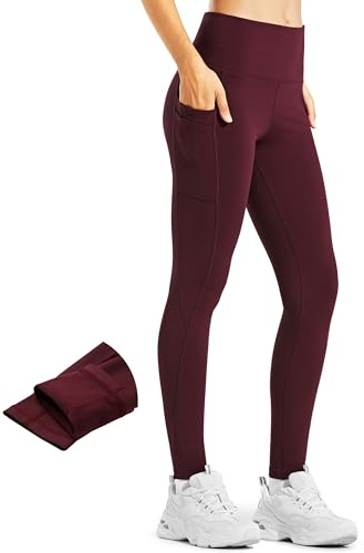 Libin Mujer Invierno Leggins Termicos Pantalones | Impermeable Mallas Termicas Cálido Elásticos Pantalon de Senderismo con Bolsillos