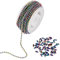COGCHARGER 5M Rainbow Color Stainless Steel Ball Chains 2.5mm Multi-color Soldered Beads Chain with Ball Chain Connectors for Jewelry Necklace Making Crafts