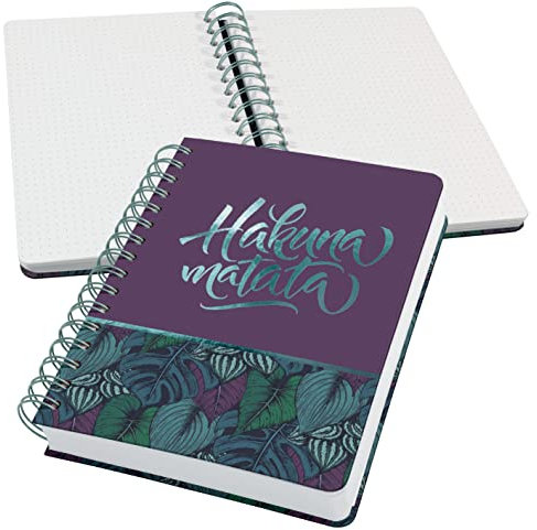 SIGEL JN613 Spiralblock A5 dotted, Notizblock Bullet Journal Jolie, 240 Seiten, lila/türkis, vegan, aus nachhaltigem Papier hergestellt