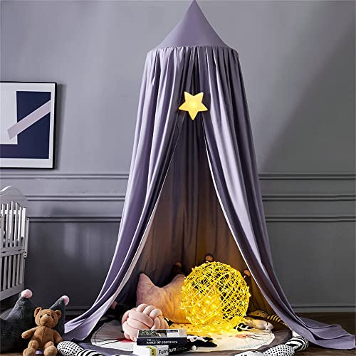Surwin Baldacchino per Letto Bambina Bambini, Zanzariera Cupola Baldacchino per Lettino Culla Neonato Letto Matrimoniale, per Gioco Lettura Camera da Letto Spogliatoio (Porpora)