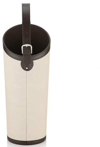 ELPMD Artificial Leather Umbrella Holder Rack Hallyway Cane Stand for Entryway Large Capacity Can Storage 10 Umbrella Mid-Century Modern Stylish Umbrella Storage with Removable Drip Water Tray