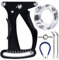 TOATELU Llave de radios profesional para bicicleta, tensor de radios, tensor de pezones, universal, medición precisa, llave de radios de aleación de aluminio para radios de bicicleta, color negro