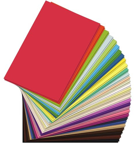 Taiyeestar 60 Blatt Tonpapier A4 Bunt in 30 Farben, 150 g/m² Tonzeichenpapier A4, Buntes Papier, Bastelpapier Bunt, Tonkarton, Farbiges Papier für Origami und Bastelprojekte