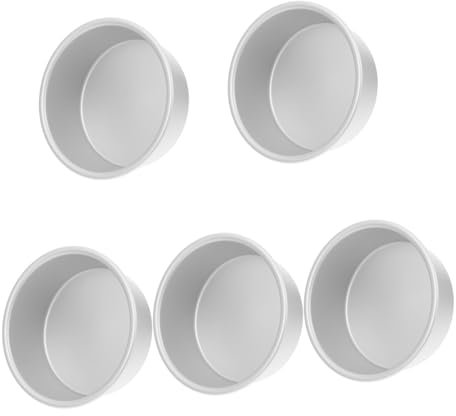 Alipis 5 Pz Stampo Da Torta Piccola Tortiera Rotonda Teglia Profonda Tortiere Rotonde Tortiera Gelato in Alluminio Mini Per Flan Mini Torta Lega Di Alluminio Silver