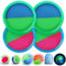 Charmofun Raquette de Plage, Lumineuse Jeu de Balle Velcro pour Enfants, Jeux Catch Ball et Toss Plage avec 4 Raquettes et 4 Balles, Raquette Scratch Jeux pour Enfants Jardin Piscine Exterieur