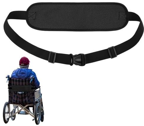 Cinturón de seguridad para silla de ruedas, 134.6 cm a 215.9 cm de largo, antideslizante, ajustable, correa de seguridad para la cintura, pierna y hebilla de pecho, cinturón de sujeción para silla