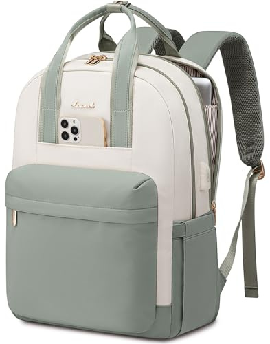 LOVEVOOK Damryggsäck, laptopryggsäck med laptopfack, skolryggsäck, tonåring, vattentät, reseryggsäck, affärsryggsäck, arbetsväska, dagsryggsäckar för resor, universitet, skola