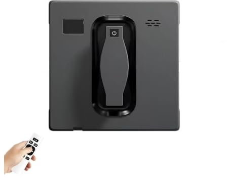 Générique Robot Nettoyeur de Vitres Automatique Double Pulvérisateur, Robot Laveur de vitres, 3000 Pa, Télécommande et Application, Navigation Intelligente, Détection des Bords (Gris Anthracite)