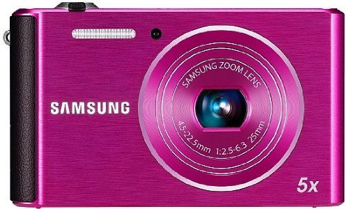 Samsung ST66 Compact Digital Camera -16.1MP, 5x Optical Zoom 2.7 inch LCD - Pink (Renewed)