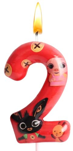 Candela Bunny 2 Anni, Candela Compleanno Bunny, Candele a Tema, Candele Torta, Cake Topper, Ragazzi e Ragazze, Decorazioni Feste, Torta Decorazione, per Festa di Nozze, Anniversari, Feste Bambini