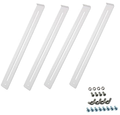 JISADER Kit de reparación de cajones de acero de refuerzo DIY Incluye tornillos Fácil instalación Accesorios para muebles Reforzar y reparar, 4 Soportes