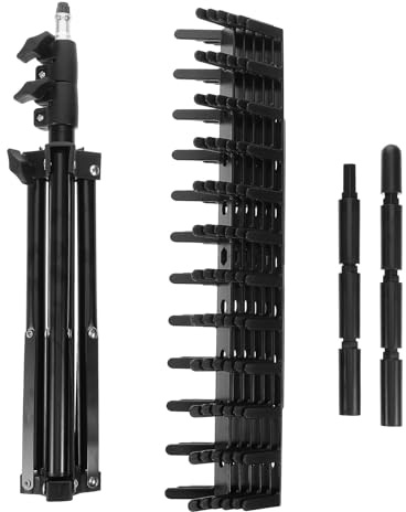 Sewroro Support à Tresses Réglable en Métal Noir Autoportant et Extensible pour Dreadlocks Outil Coiffure Professionnel pour Tresser les Cheveux Accessoires Essentiels pour Tresseuse