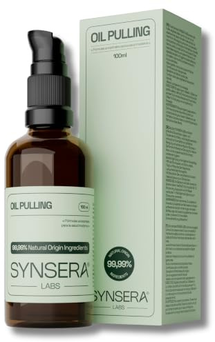 SYNSERA LABS - Oil Pulling Aceite Bucal Natural 100 ml - Coco y Sésamo con Eucalipto y Manzanilla - 99,99% Origen Natural - Sin Alcohol Sin Flúor - Cepillado Dental Profundo - Vegano - Made in Spain