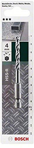 Bosch 2609255141 4 mm Diameter Hex Shank Metal Drill Bit