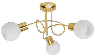 Lindby Ceiling Light Elaina dimmable (Modern) in Gold Made of Metal for e.g. Living Room & Dining (3 Light Sources, E14) from Ceiling lamp