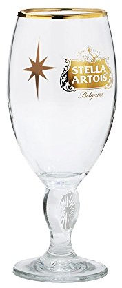 Stella Artois Gold Star Gift Boxed Limited Edition 33cl/Half Pint Glass Chalice (1 Glass) from GarageBar