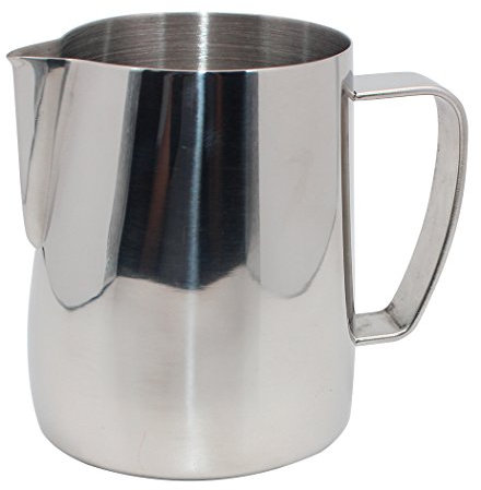 zoohot acciaio inossidabile bricco da latte - perfetto per macchine per caffè espresso, frittelle di latte, latte art (350 ml)