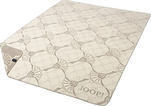 Joop! Wohndecke Cornflower Double Baumwollmischung Ecru-Stein Größe 150x200 cm